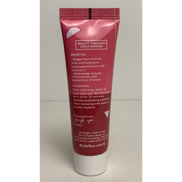 Purlisse Dragon Fruit + Niacinamide Exfoliator 1.7 Fl Oz / 50 mL Sensitive NEW - Picture 4 of 13